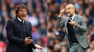 Antonio Conte & Pep Guardiola, managers of two of the clubs fighting for better tv rights