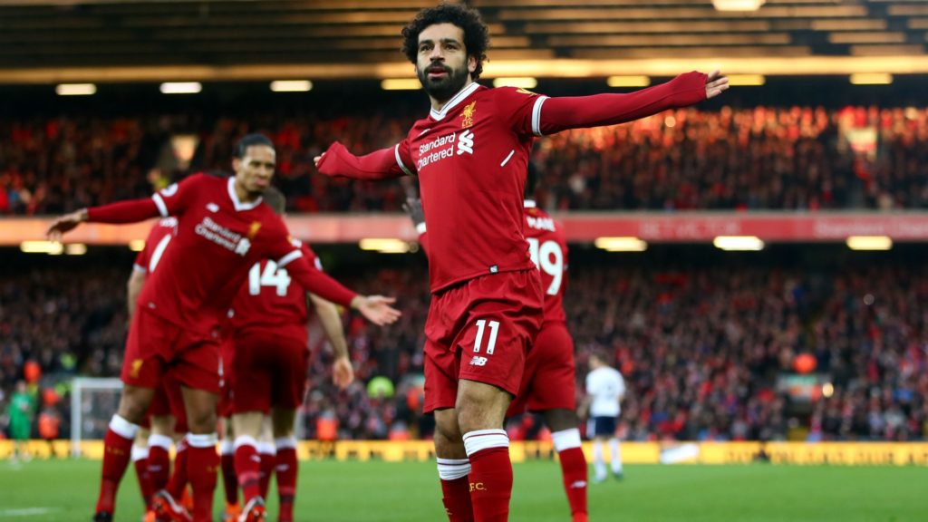 Salah scored his 20th Premier League goal. Salah and Kane both set records