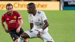 vinicius junior - in the International champions cup 2018 against Manchester United