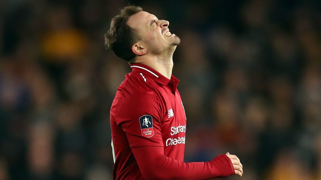 shaqiri - liverpool lose out to wolves in fa cup