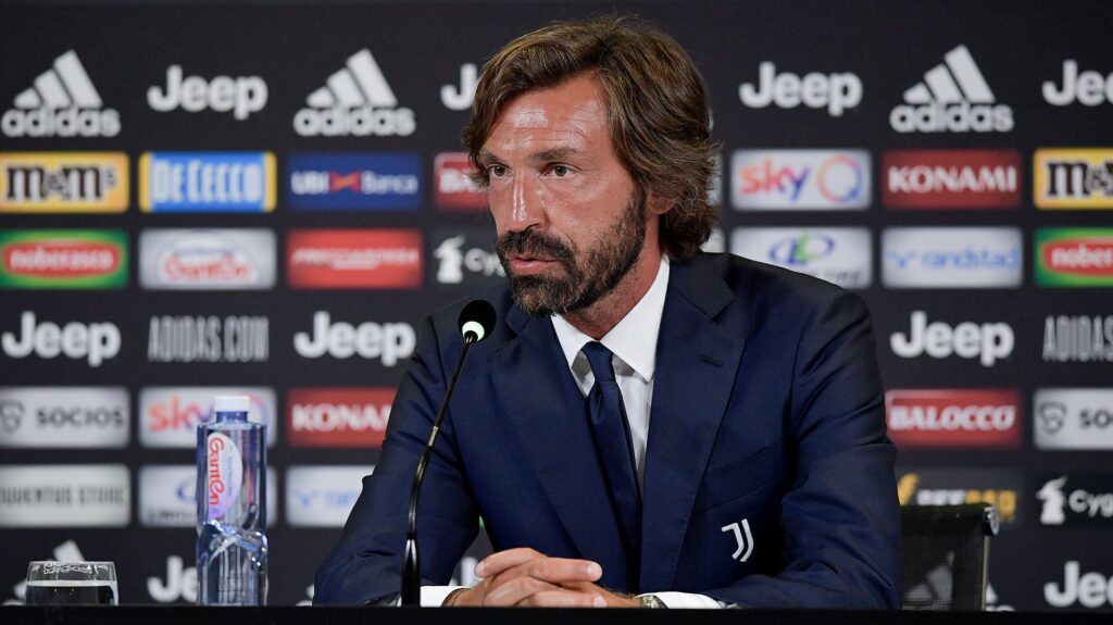 andrea pirlo - manager, coach of juventus, serie a, champions league